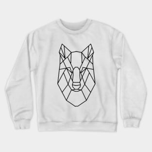 Geometric Wolf Crewneck Sweatshirt